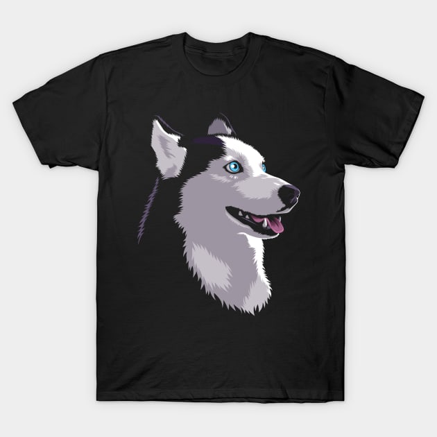 Siberian husky T-Shirt by albertocubatas